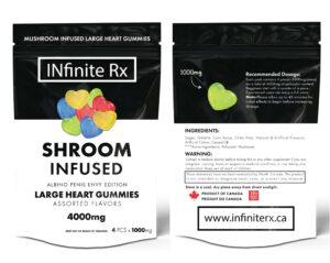 InfiniteRX Albino Penis Envy (APE) large heart shroom gummies