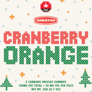 OneStop – Cranberry Orange THC Gummies 100mg