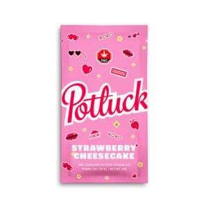 Potluck Strawberry Cheesecake THC Infused Chocolate Bar
